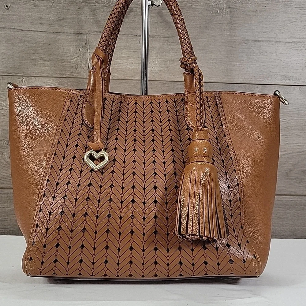 Brighton Ferrara Brown Leather Tote Bag